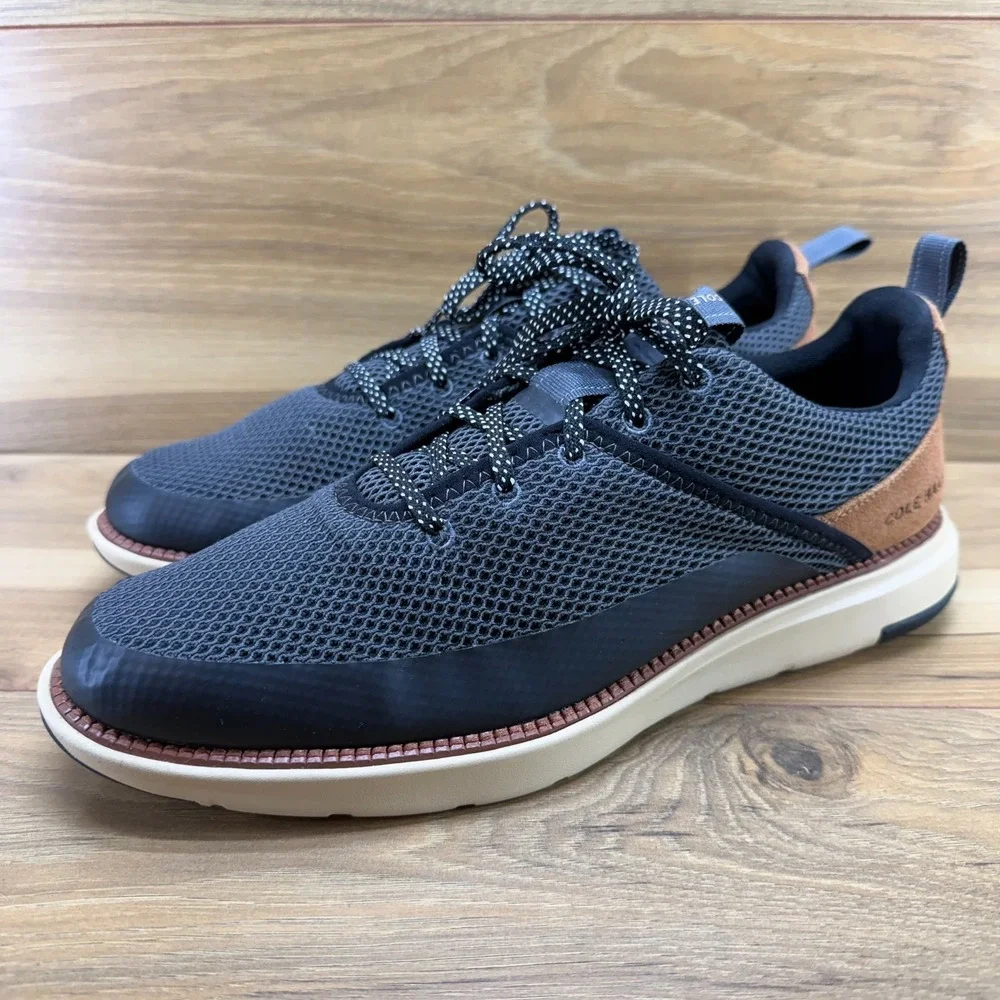 Cole Haan Zero Grand Atlantic Shoes Mens 10.5 M Gray Black Tan Business Casual